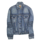 LEVI'S Mens Blue Denim Jacket M Cotton Button Closure Classic Fit Casual