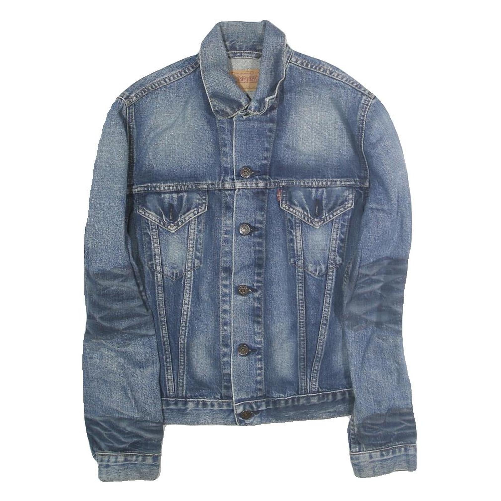 LEVI'S Mens Blue Denim Jacket M Cotton Button Closure Classic Fit Casual