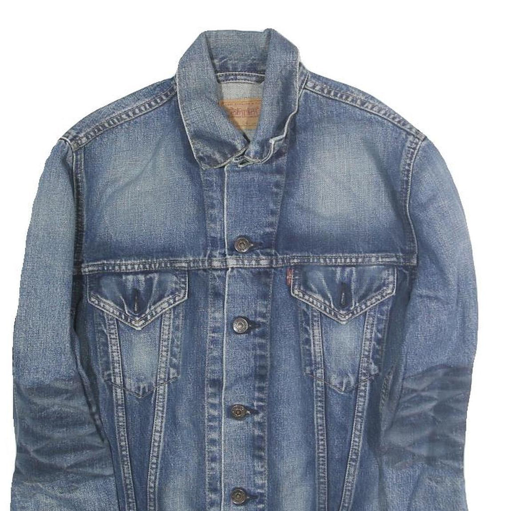 LEVI'S Mens Blue Denim Jacket M Cotton Button Closure Classic Fit Casual