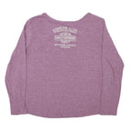 HARLEY DAVIDSON Womens Purple Long Sleeve Crew Neck Graphic T-Shirt XL