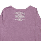 HARLEY DAVIDSON Womens Purple Long Sleeve Crew Neck Graphic T-Shirt XL