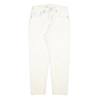 LEVI'S 501 Womens Jeans White Regular Straight Denim Raw W30 L29 Classic Fit
