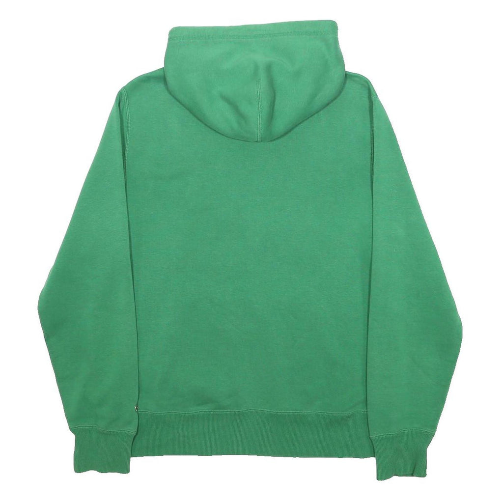 NIKE Mens Green Pullover Hoodie M Cotton Blend Logo Sweatshirt Casual