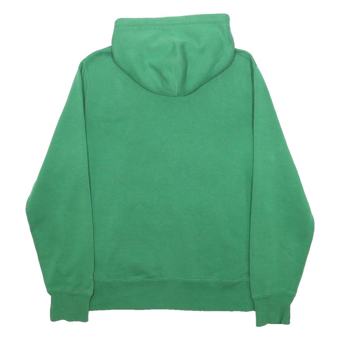 NIKE Mens Green Pullover Hoodie M Cotton Blend Logo Sweatshirt Casual