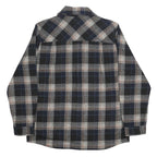 SANTA CRUZ Mens Black & Blue Checked Shirt M Long Sleeve Polyester Casual