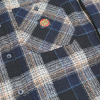 SANTA CRUZ Mens Black & Blue Checked Shirt M Long Sleeve Polyester Casual
