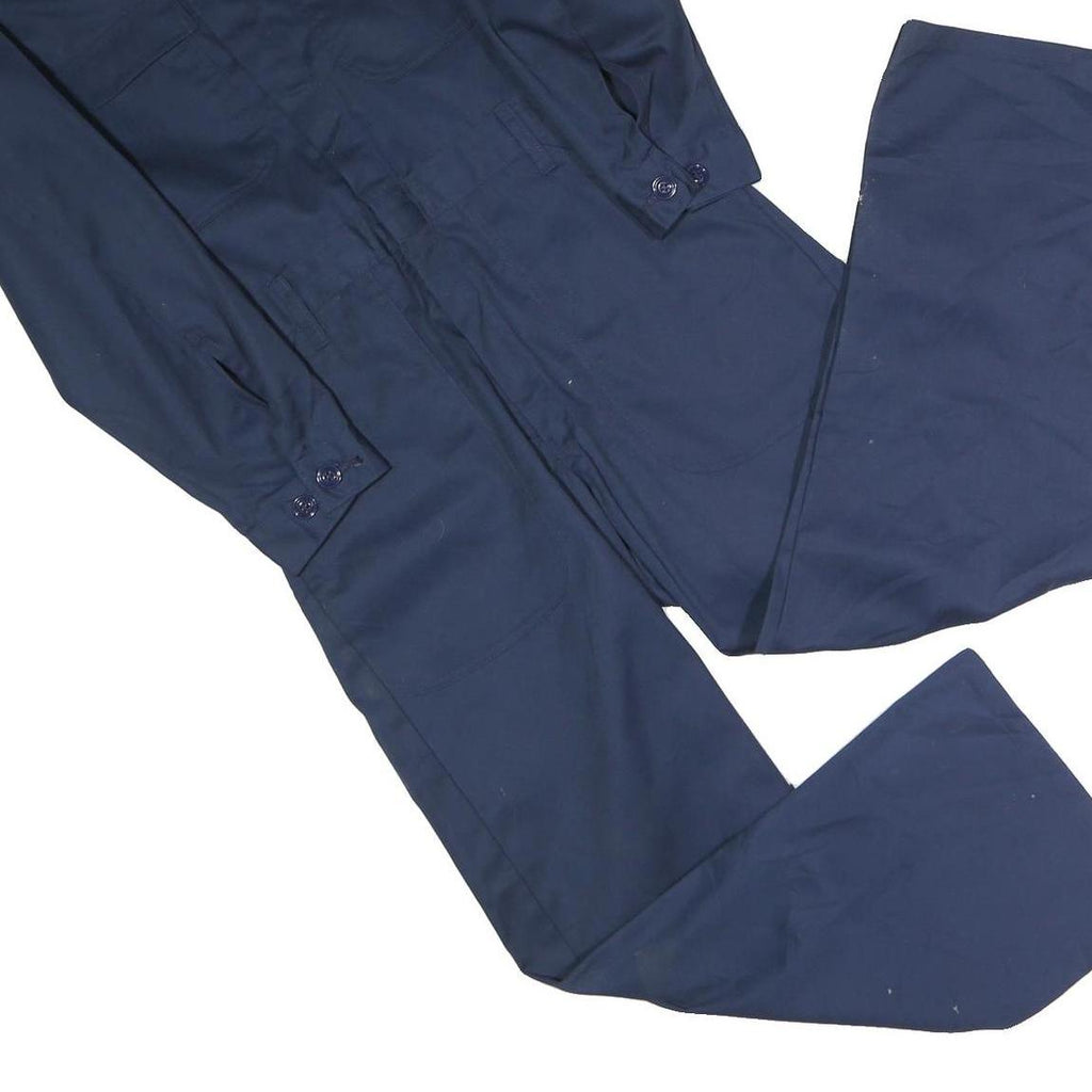 Mens Navy Blue Cotton Blend Dungarees Regular Fit Workwear M W32 L27 Utility