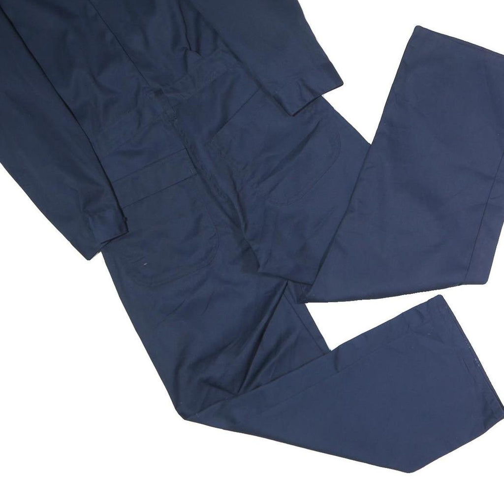 Mens Navy Blue Cotton Blend Dungarees Regular Fit Workwear M W32 L27 Utility
