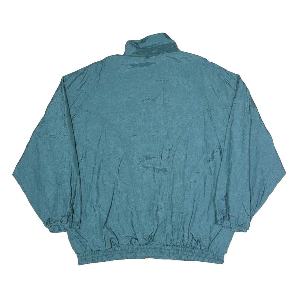 Mens Blue Polyester Blend Casual Zip Up Regular Fit Jacket XL Lightweight Plain