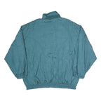 Mens Blue Polyester Blend Casual Zip Up Regular Fit Jacket XL Lightweight Plain