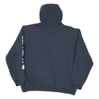 CARHARTT Mens Navy Hoodie XL Cotton Blend Pullover Hooded Sweatshirt Logo Sleeve