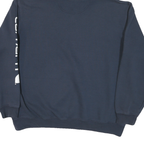 CARHARTT Mens Navy Hoodie XL Cotton Blend Pullover Hooded Sweatshirt Logo Sleeve