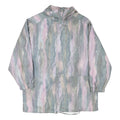 Womens Pastel Blue & Pink Abstract Button Jacket UK 20 Polyester Blend Relaxed