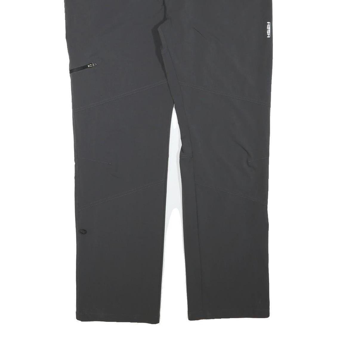 HS2H Mens Polyester Blend Black Regular Fit Trousers W36 L30 Zip Closure Outdoor