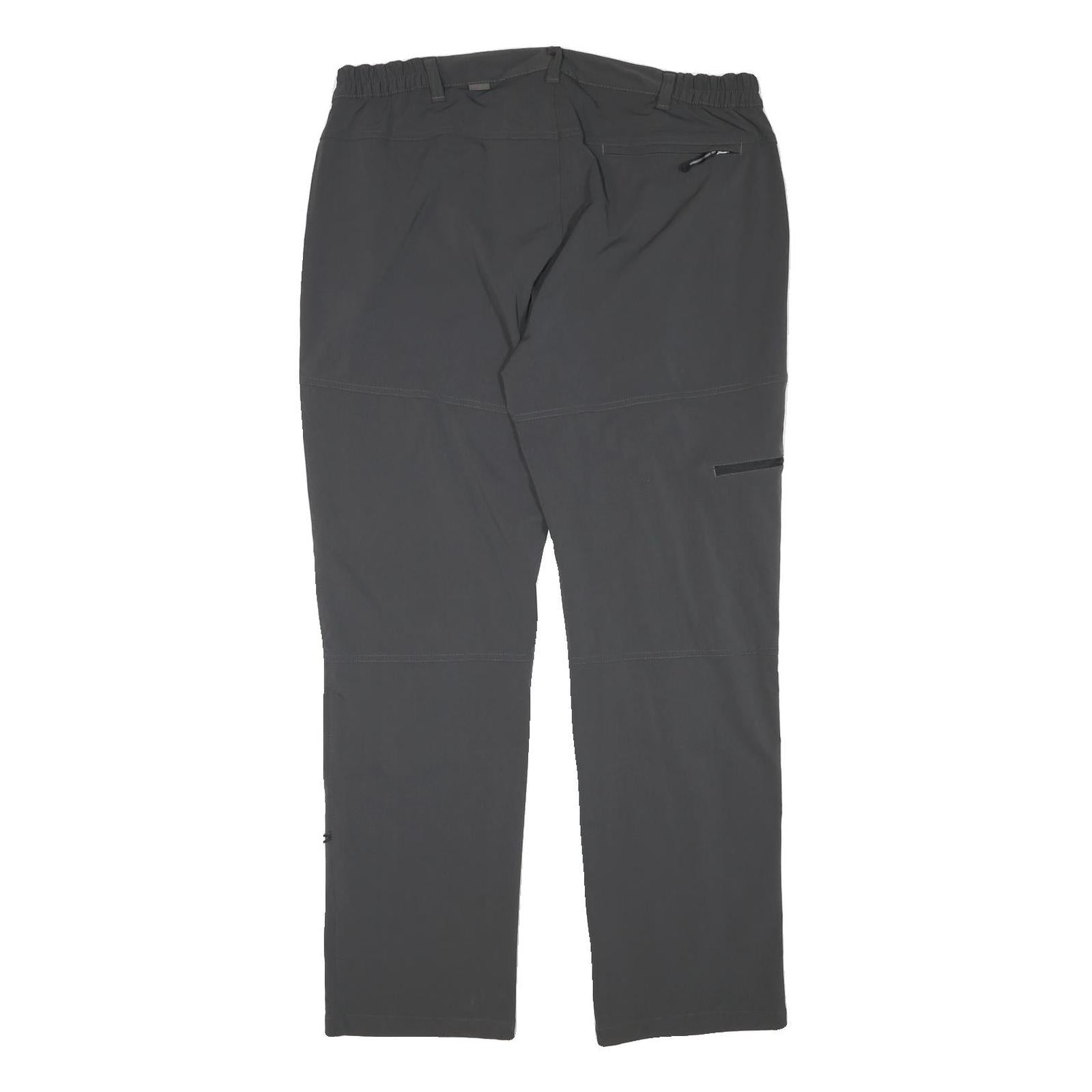HS2H Mens Polyester Blend Black Regular Fit Trousers W36 L30 Zip Closure Outdoor