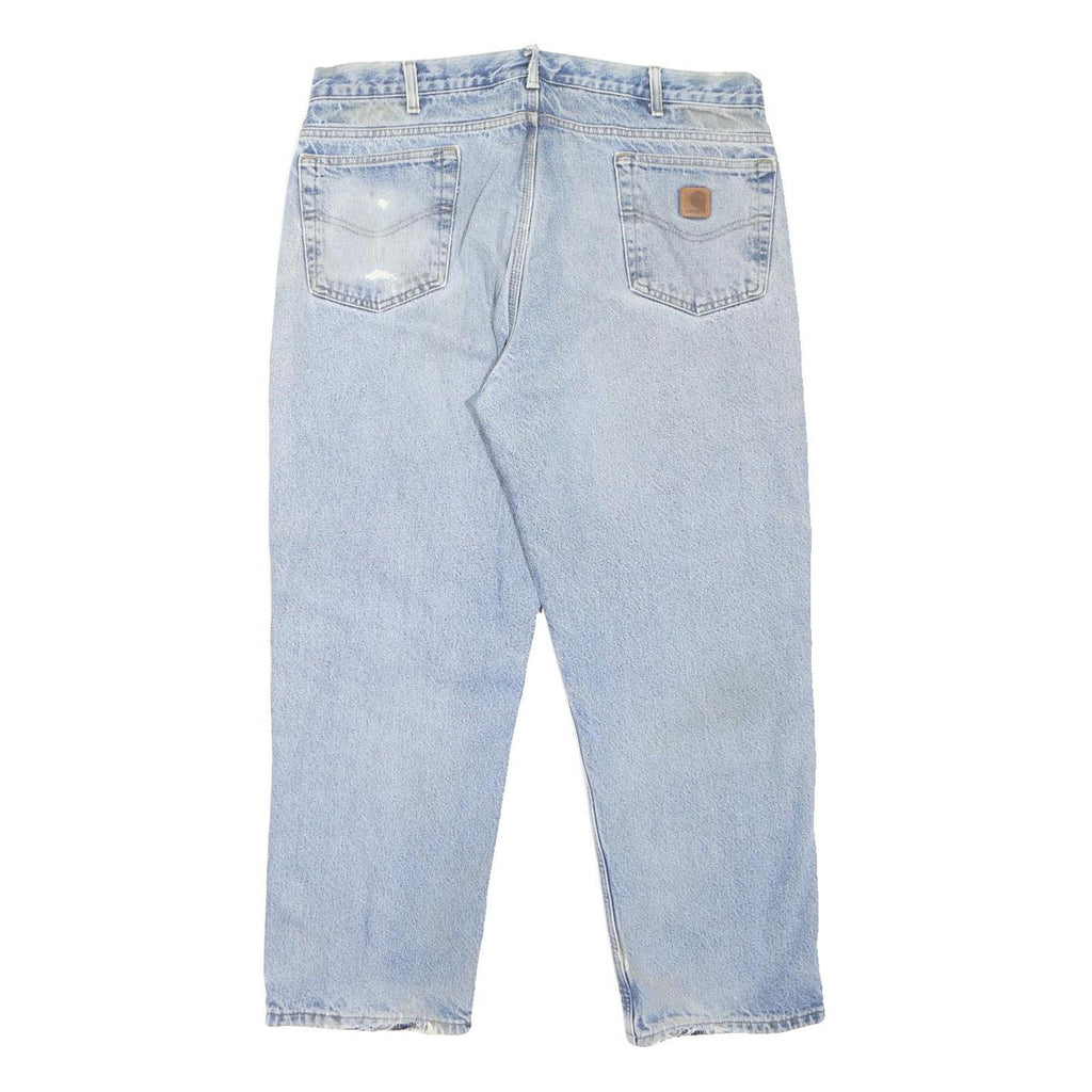 CARHARTT Mens Jeans Blue Relaxed Straight Denim Light W38 L30 Casual Workwear