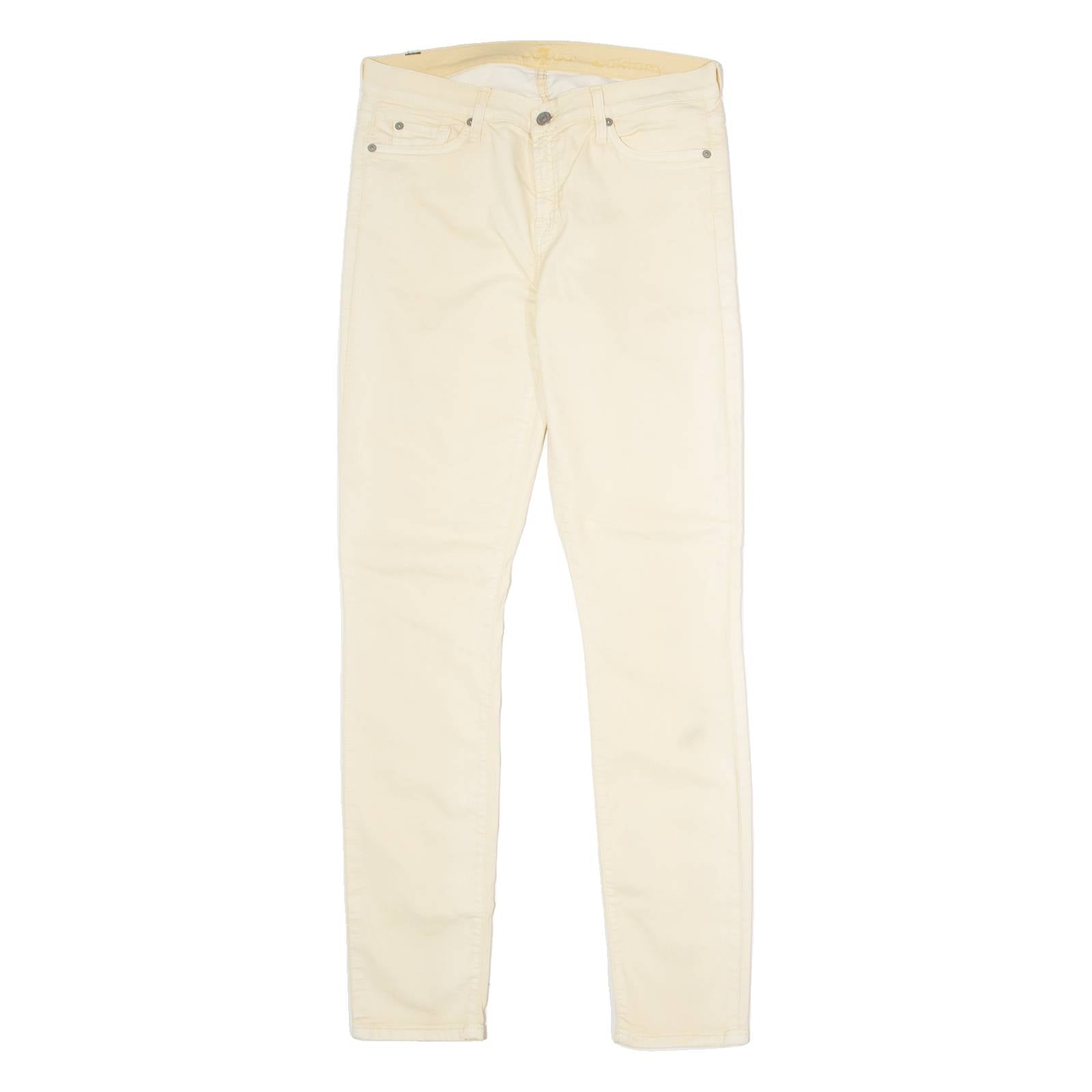 7 FOR ALL MANKIND Womens Trousers Yellow Regular Skinny W31 L31