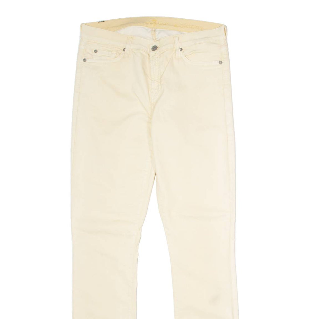 7 FOR ALL MANKIND Womens Trousers Yellow Regular Skinny W31 L31
