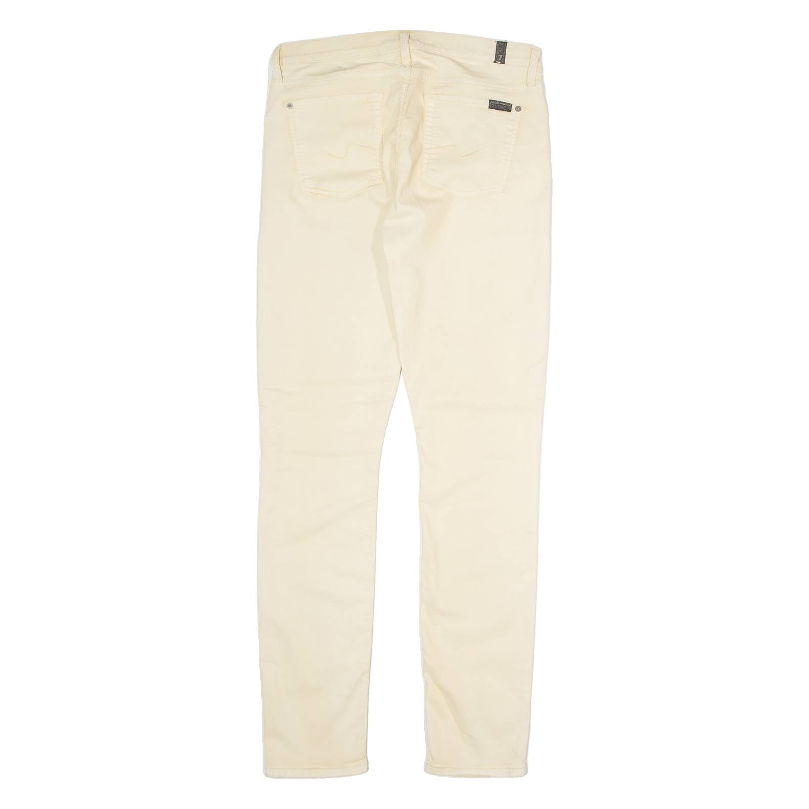 7 FOR ALL MANKIND Womens Trousers Yellow Regular Skinny W31 L31