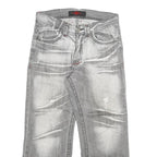 RPM NO 1 Womens Jeans Blue Relaxed Wide-Leg Denim Medium W32 L26 Cropped Button