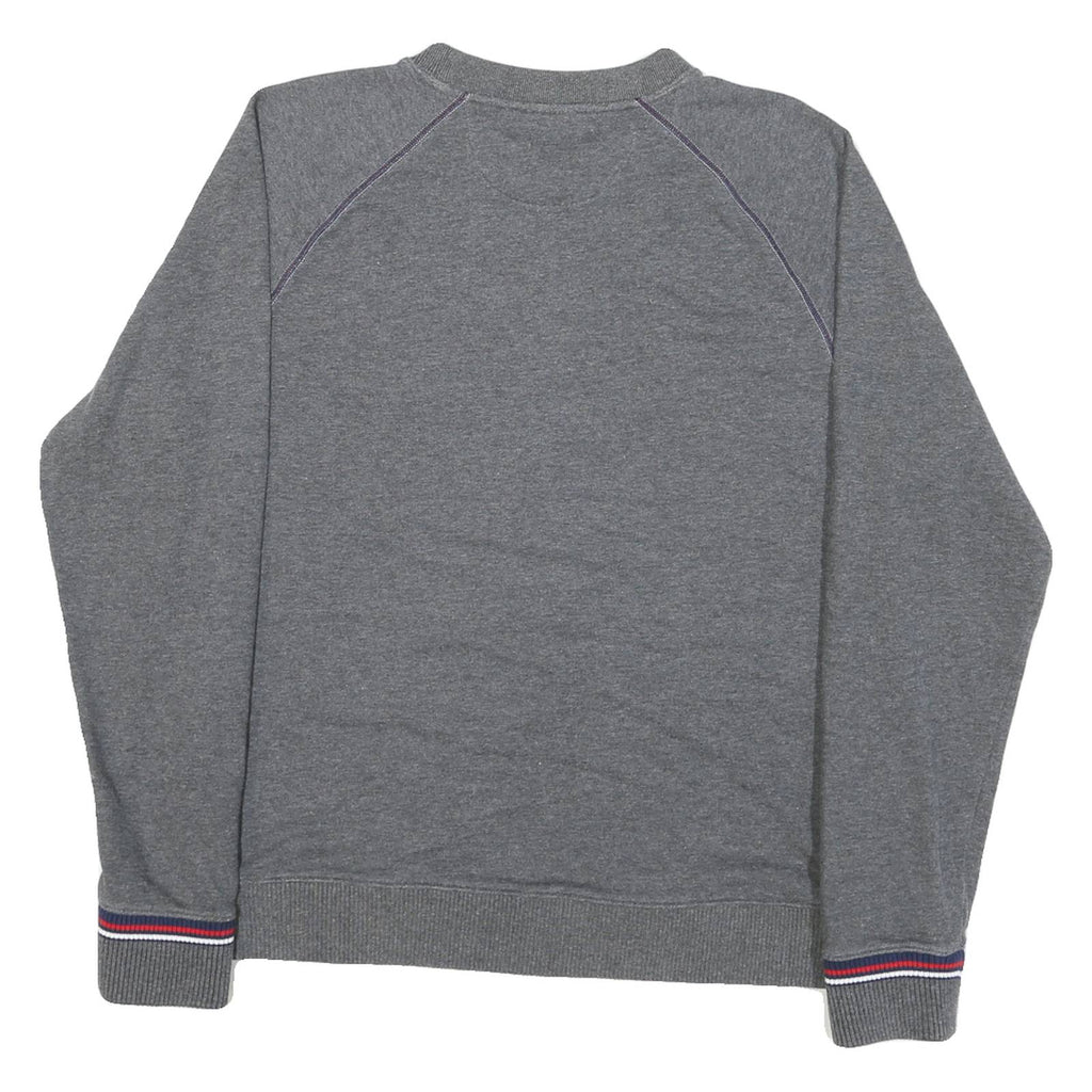 FILA Mens Grey Cotton Blend Crew Neck M Sweatshirt Logo Embroidered Casual