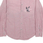 ARMANI JEANS Mens Red & White Check Shirt S Cotton Blend Casual Style