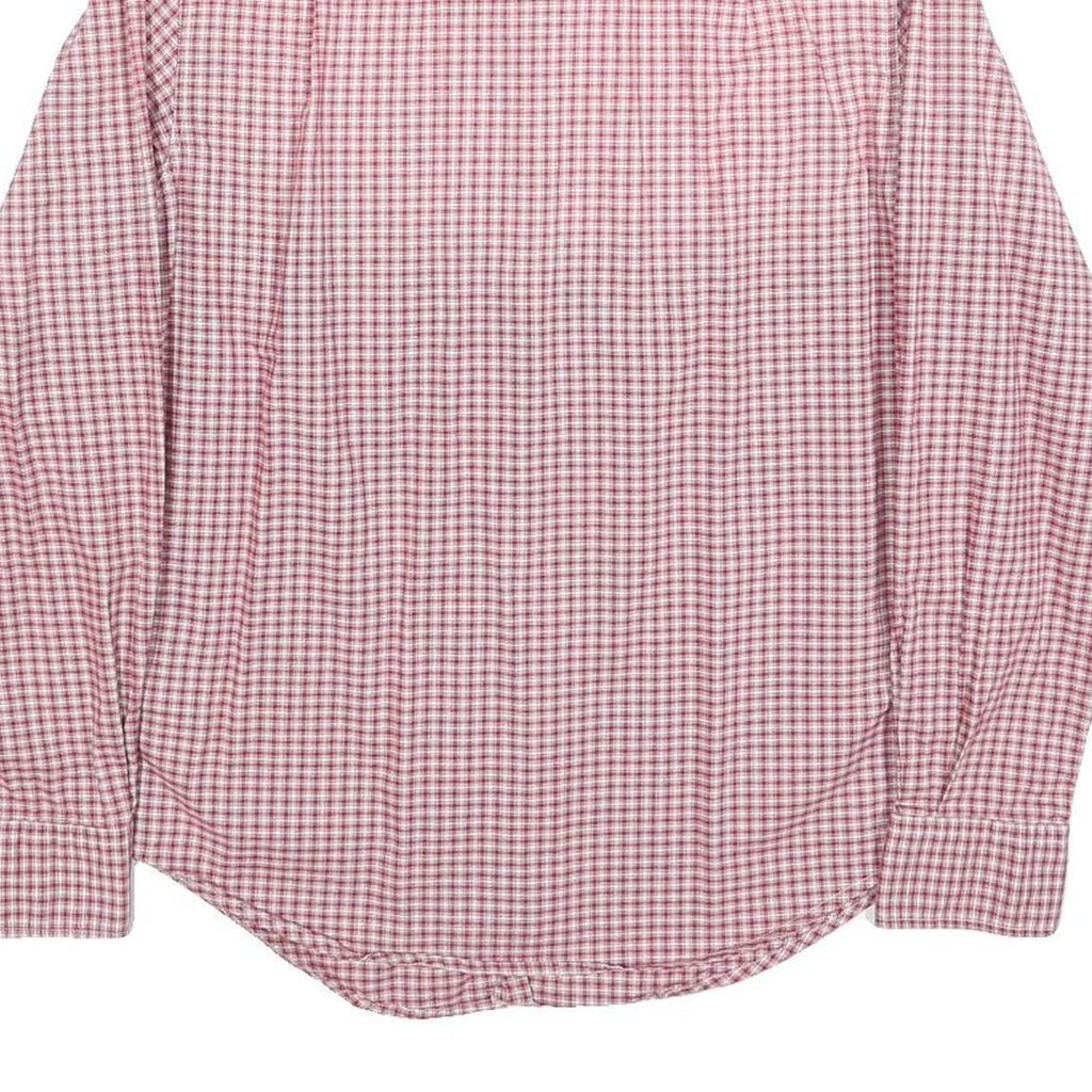ARMANI JEANS Mens Red & White Check Shirt S Cotton Blend Casual Style