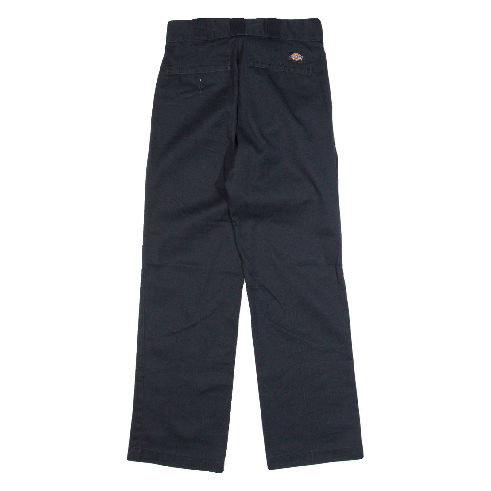 DICKIES 974 Workwear Mens Trousers Black Regular Straight W26 L30