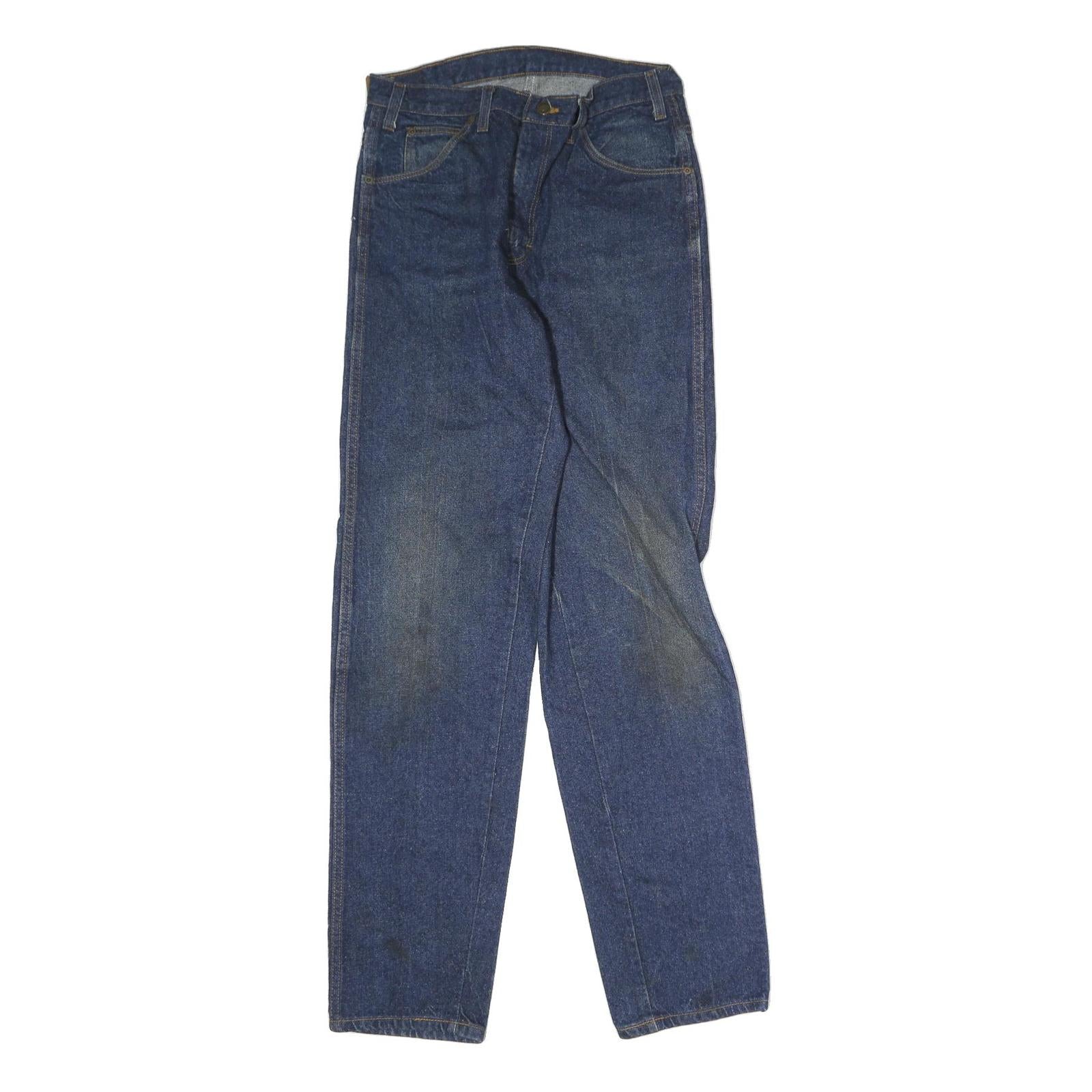 DICKIES Mens Jeans Blue Regular Straight Denim Medium W30 L34 Workwear Zip Fly