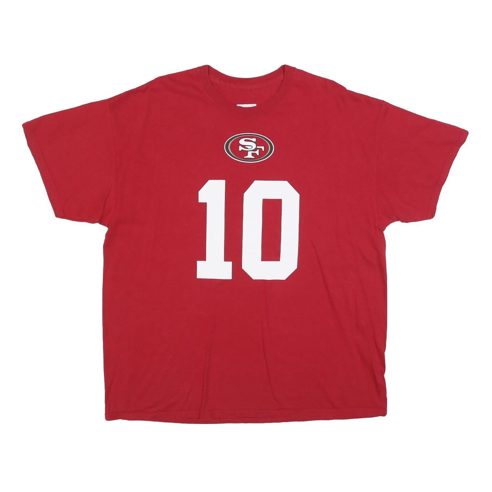 NFL Mens Red San Francisco 49ers Garoppolo 10 Graphic T-Shirt XL Short Sleeve