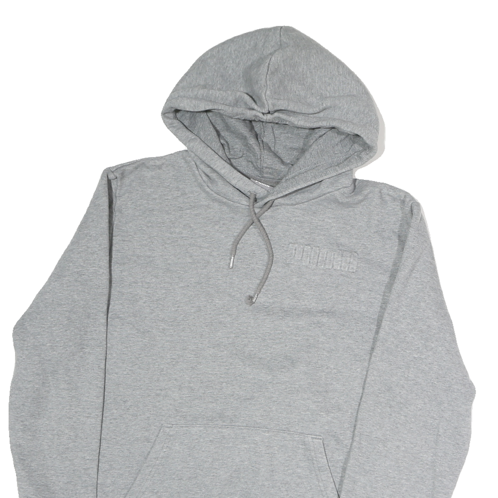 PUMA Mens Grey Hoodie S Cotton Pullover Casual Sports Sweatshirt