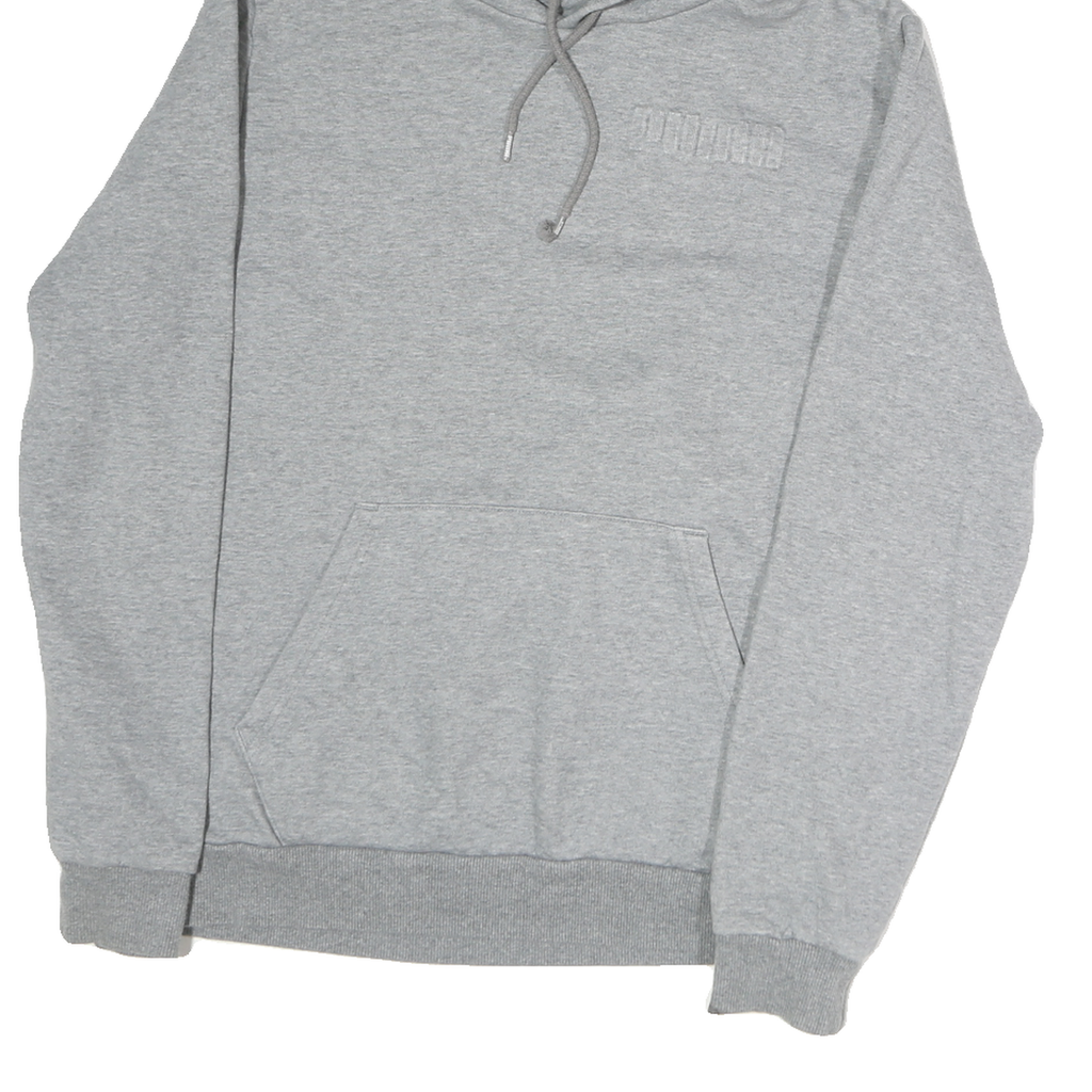 PUMA Mens Grey Hoodie S Cotton Pullover Casual Sports Sweatshirt