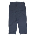 DICKIES Mens Cotton Blend Navy Relaxed Straight Trousers W38 L30 Workwear Zip