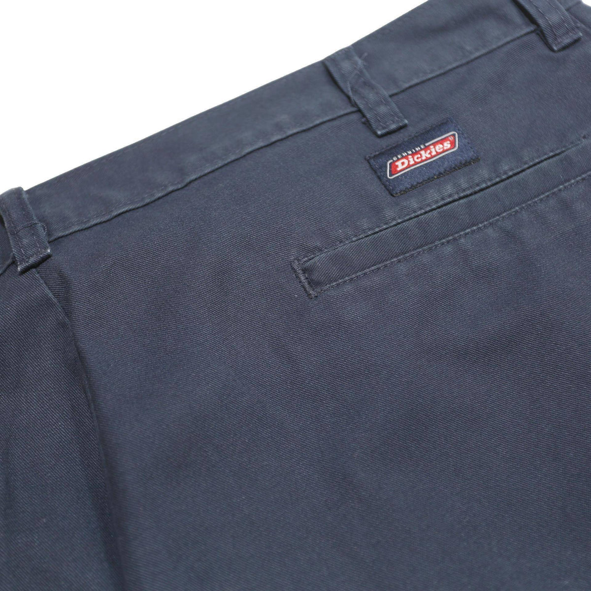 DICKIES Mens Cotton Blend Navy Relaxed Straight Trousers W38 L30 Workwear Zip