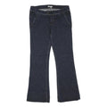 Womens Blue Regular Fit Straight Denim Jeans W32 L29 Cotton Blend Zip