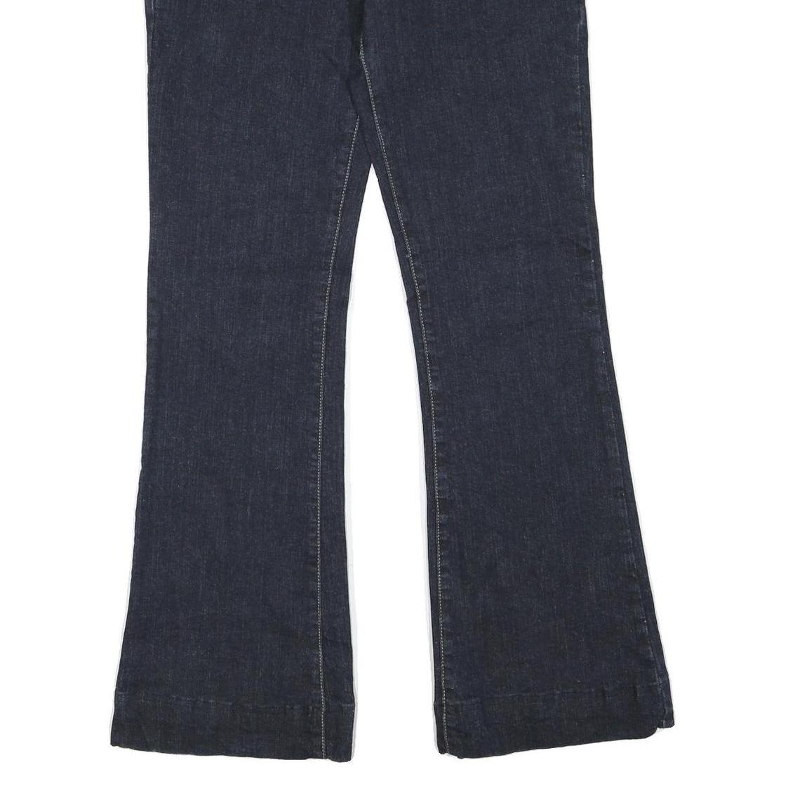 Womens Blue Regular Fit Straight Denim Jeans W32 L29 Cotton Blend Zip