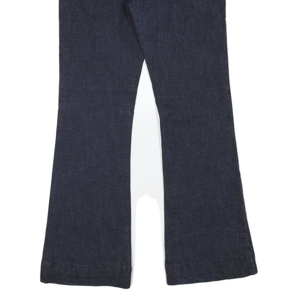 Womens Blue Regular Fit Straight Denim Jeans W32 L29 Cotton Blend Zip