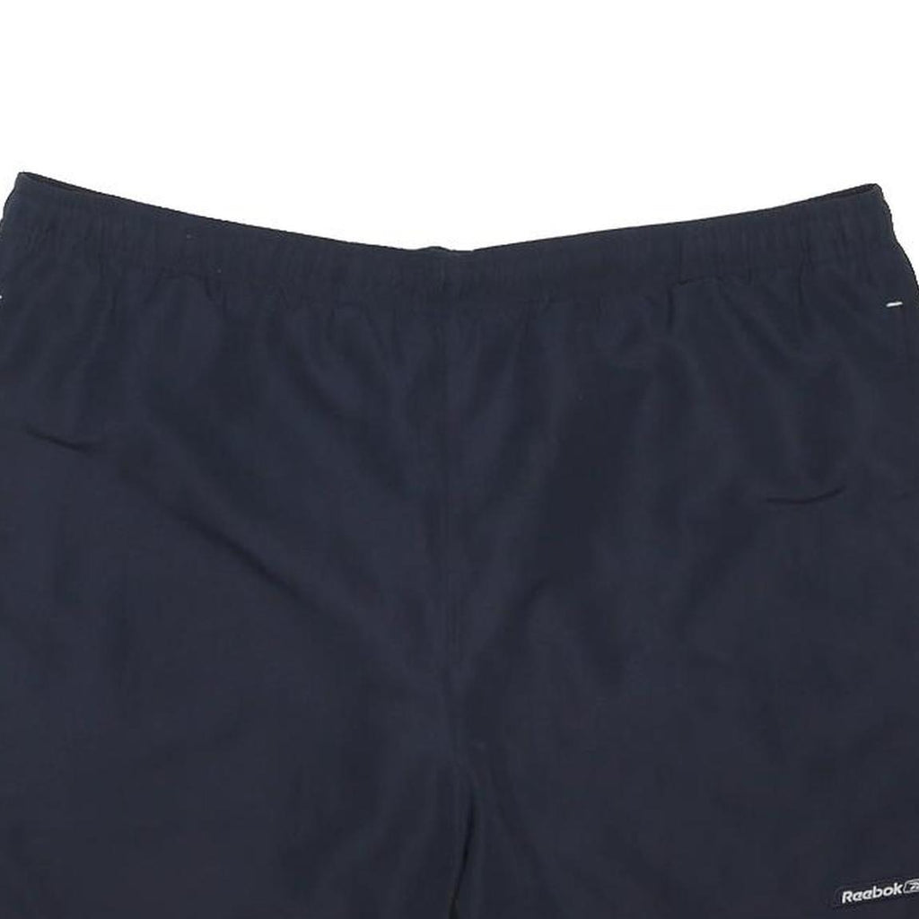 REEBOK Mens Shorts Navy Casual L W40 Polyester Blend Comfortable Lightweight