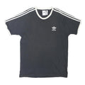 ADIDAS ORIGINALS Mens Black & White Graphic T-Shirt L Short Sleeve Crew Neck