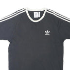 ADIDAS ORIGINALS Mens Black & White Graphic T-Shirt L Short Sleeve Crew Neck