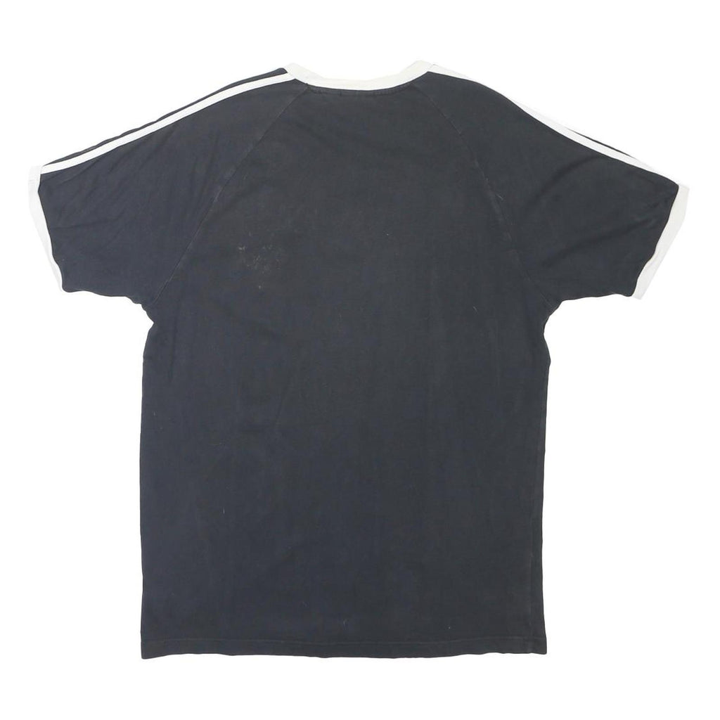 ADIDAS ORIGINALS Mens Black & White Graphic T-Shirt L Short Sleeve Crew Neck