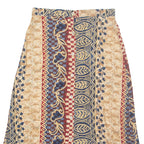 MAVEN Womens A-Line Skirt Brown Long Crazy Pattern M