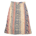 MAVEN Womens A-Line Skirt Brown Long Crazy Pattern M