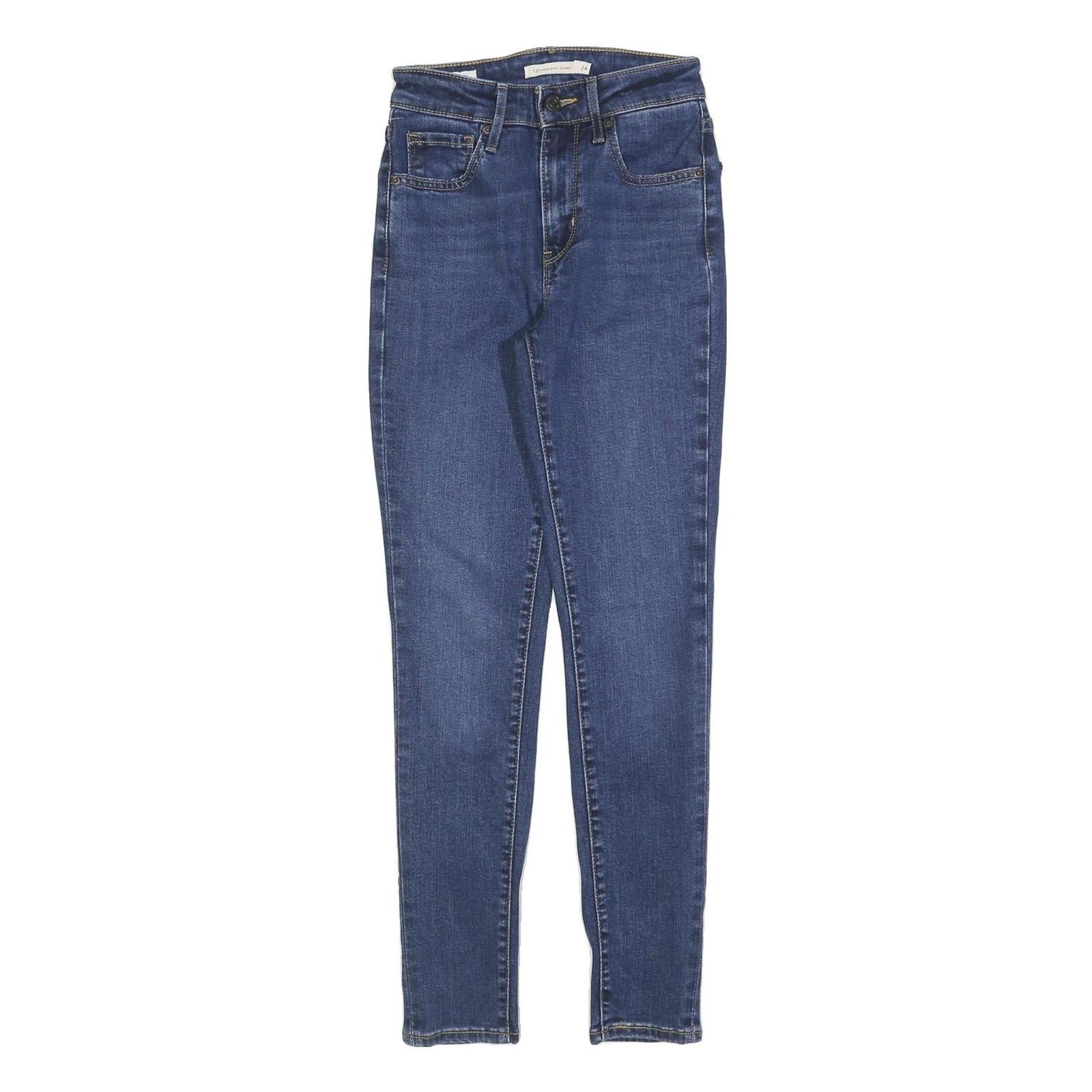 LEVI'S 721 BIG E Womens Slim Skinny Denim Raw W24 L28 Classic Cotton Blend Jeans
