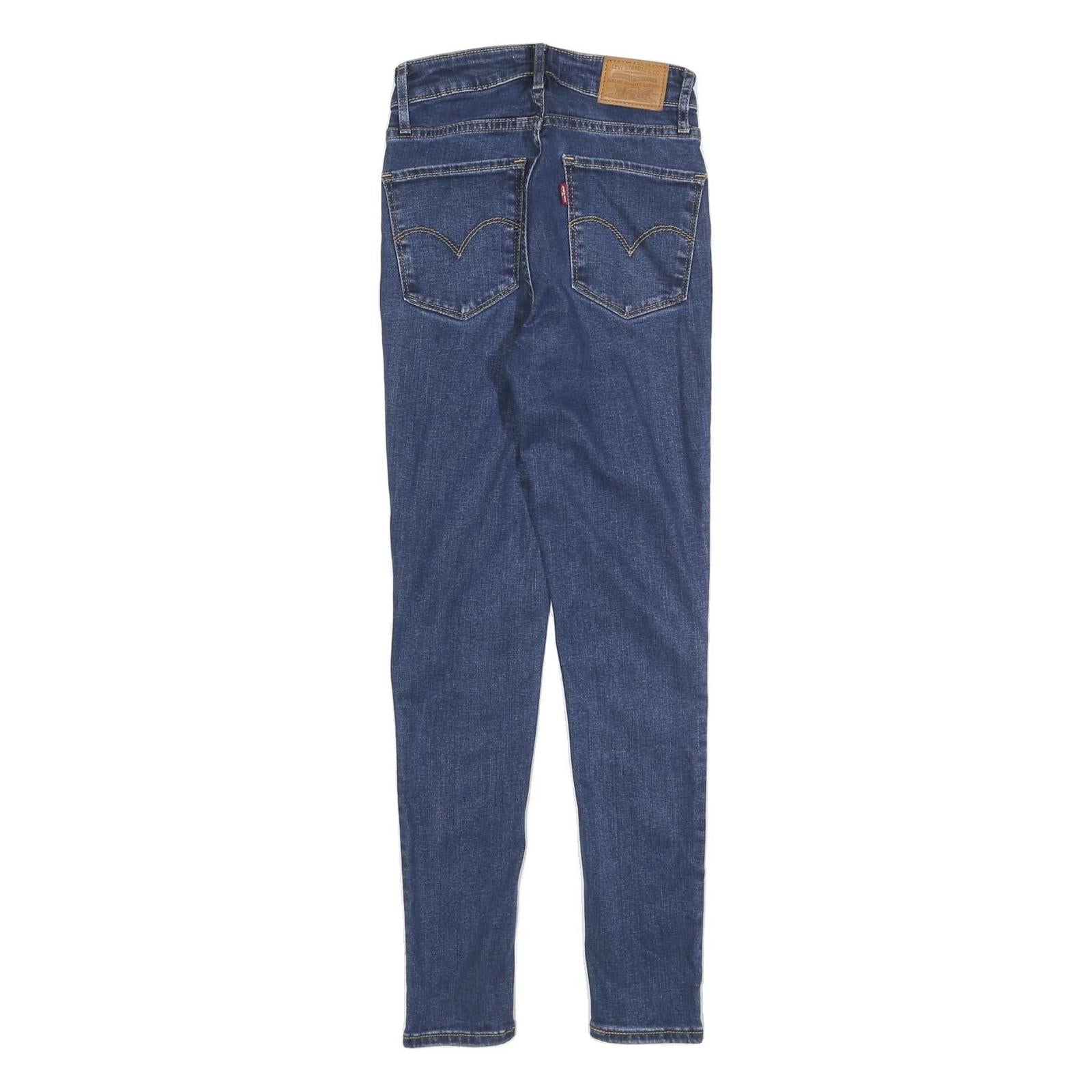 LEVI'S 721 BIG E Womens Slim Skinny Denim Raw W24 L28 Classic Cotton Blend Jeans