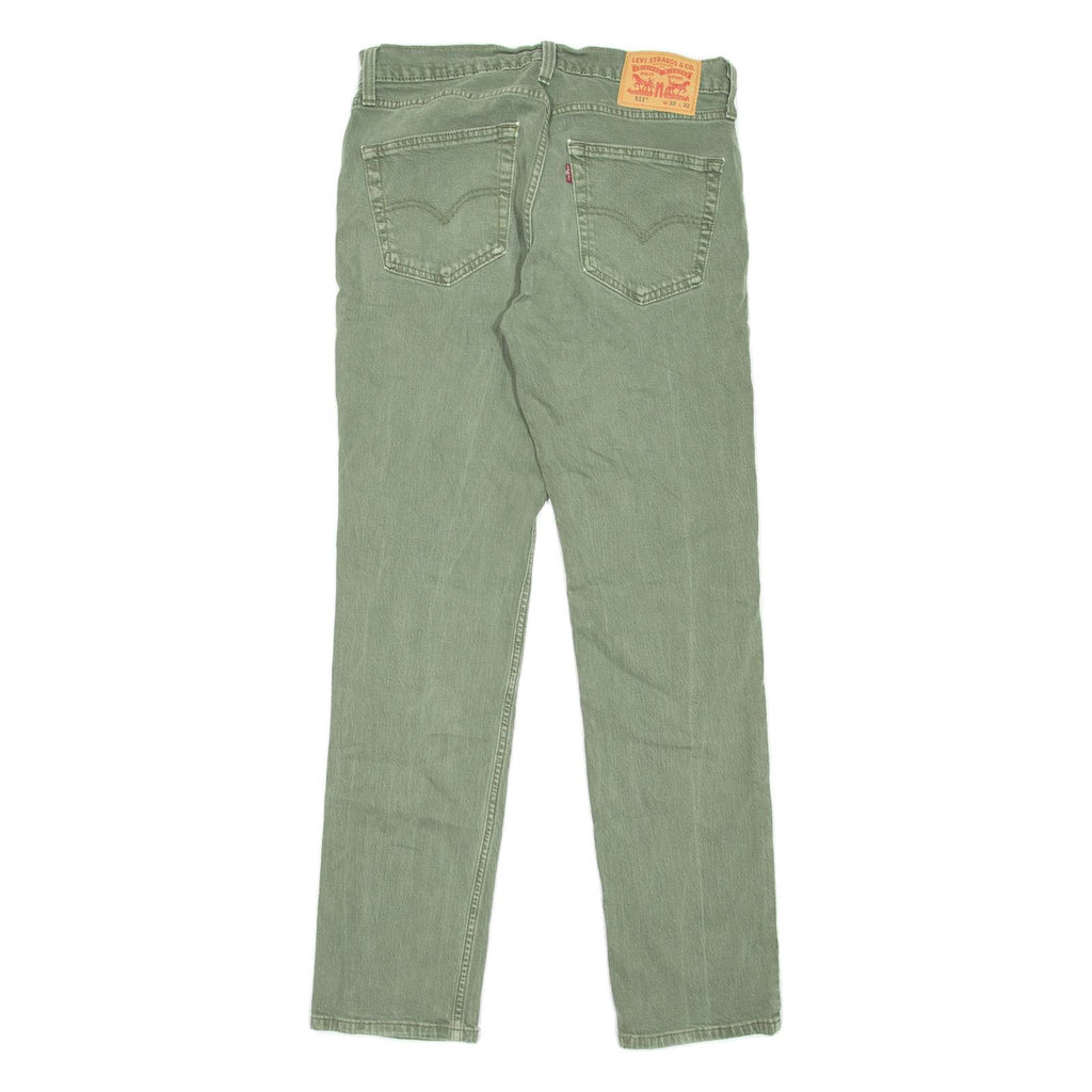 LEVI'S 511 Jeans Mens Green Slim Straight W32 L32