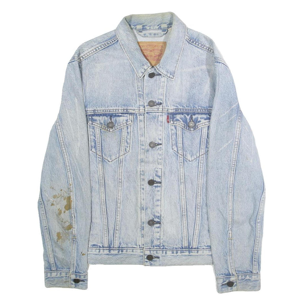 LEVI'S Mens Blue Denim Button Cotton Jacket S Classic Casual Vintage Style