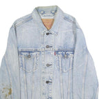 LEVI'S Mens Blue Denim Button Cotton Jacket S Classic Casual Vintage Style