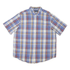 CHAPS Mens Blue & Red Check Shirt XL Button-Down Collared Cotton Casual