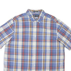 CHAPS Mens Blue & Red Check Shirt XL Button-Down Collared Cotton Casual